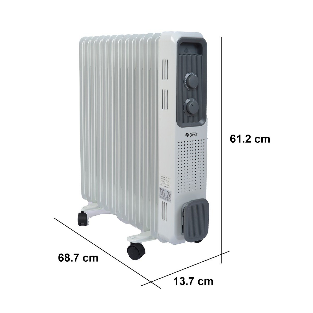 techno best oil heater 13 fins 2500w safety when falling white bor 013 5